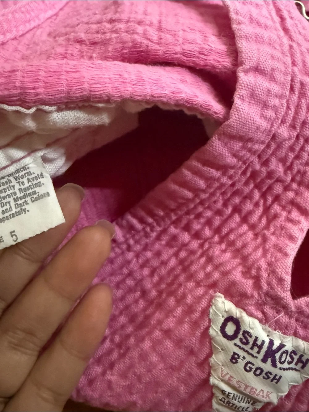OshKosh B’gosh Corduroy Pink Overall Jumper Dress